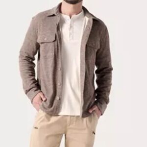 NWT Wearfirst Alpine Brushed Ribbed Fleece Lined  Button Down Shirt. Size Small